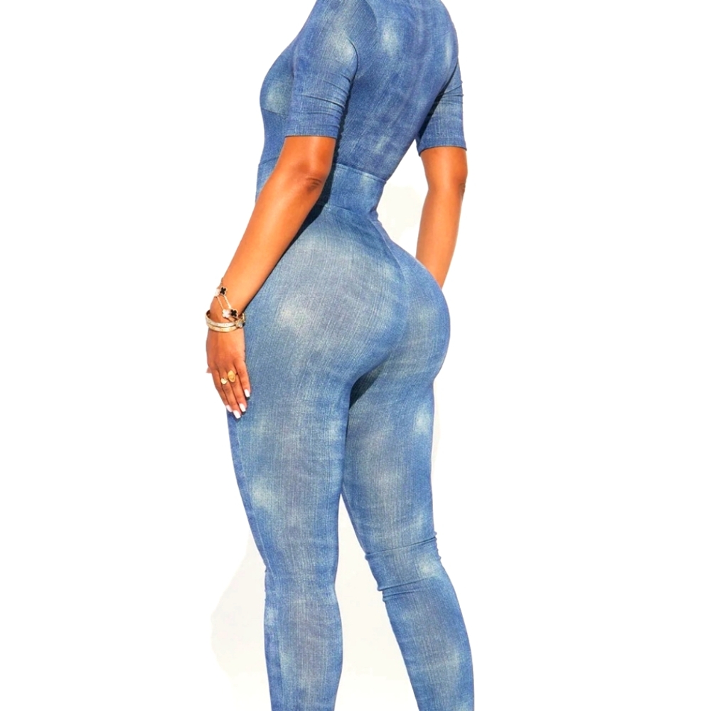 Fashion Nova blue jumpsuit